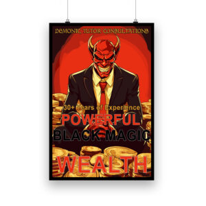 MTG Demonic Tutor Wallart: Poster Print With Art Of The Infamous Sorcery Spell. HQ Print.